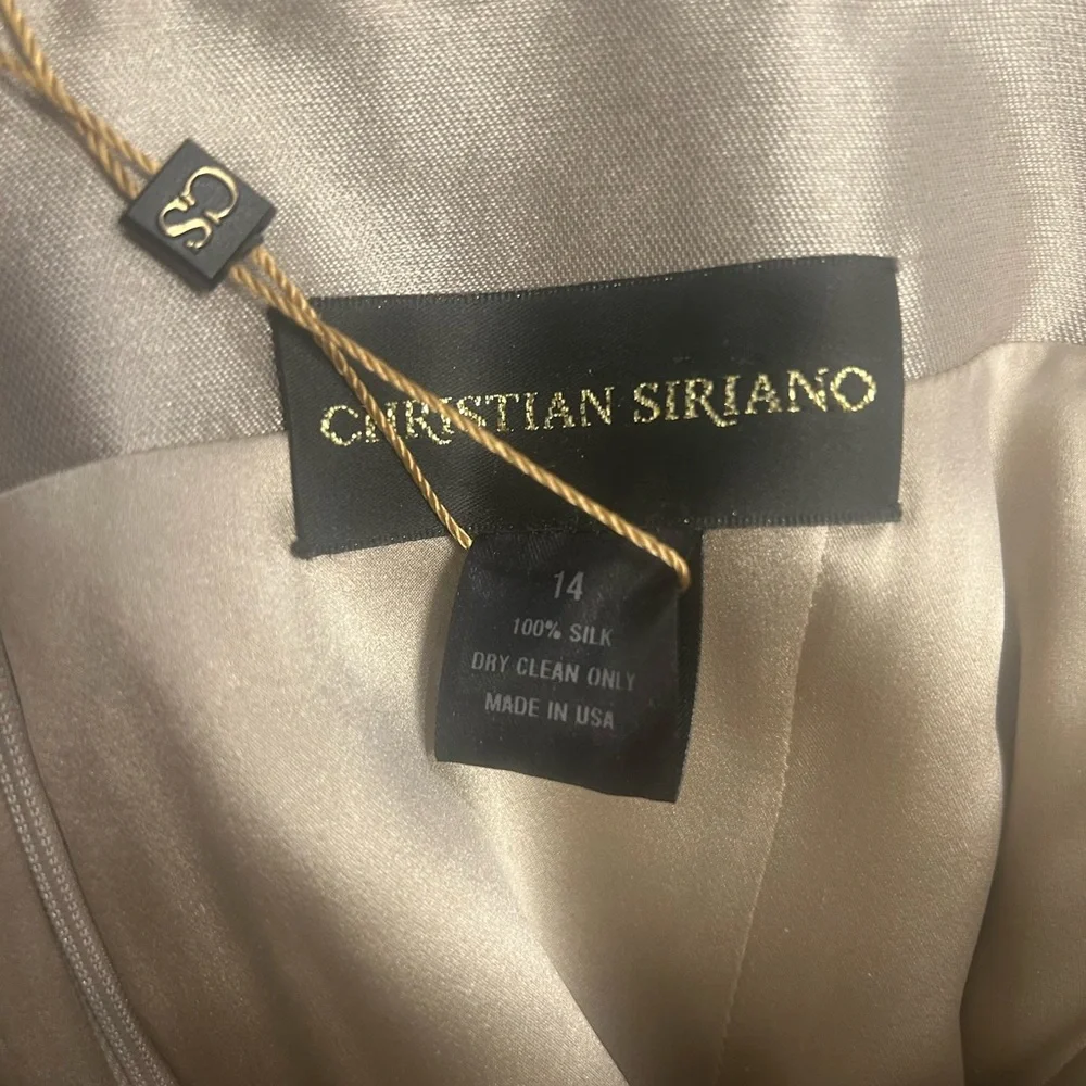 Christian Siriano 100% Silk Black Tie Evening Gown nwt - Picture 8 of 11